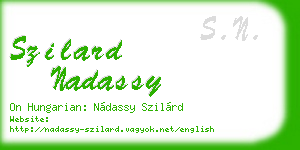 szilard nadassy business card