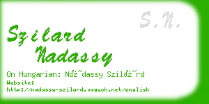 szilard nadassy business card